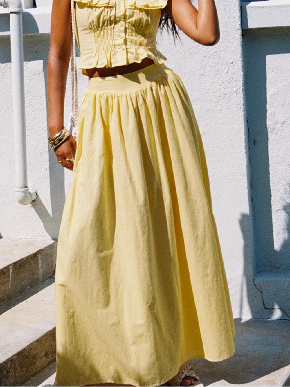 Princess Polly Valerio Maxi Skirt Yellow